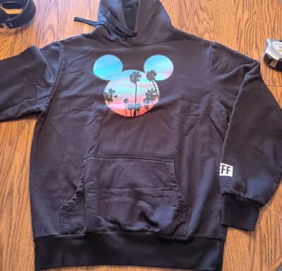 Disney Mickey Mouse x Neff  Sunset W/ Palm Trees Sweatshirt Hoodie Mens Medium