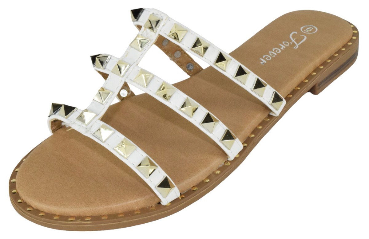 Gladiator Spiked Flip Flops New Women's Bling Rhinestone Spike