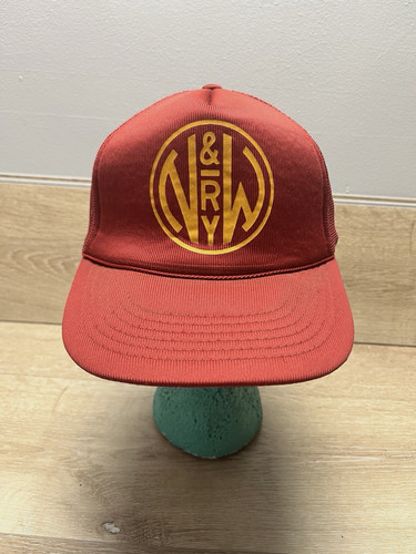 Vintage Norfolk & Western N&W Railway Trucker Hat mesh Snapback Roanoke Va