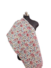Sanganeri Print Cotton Stole For Women   | 72 inch X 22 inch |