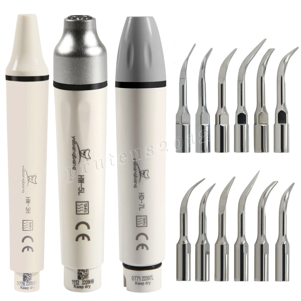 SANDENT Dental Ultrasonic Piezo Scaler Handpiece Tips HD-7L HW-5L HW-3H F/Woodpecker DTE