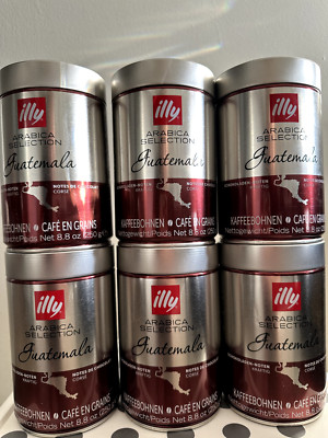 illy Arabica Selections Guatemala Whole Bean Coffee 100% Arabica 6 pack
