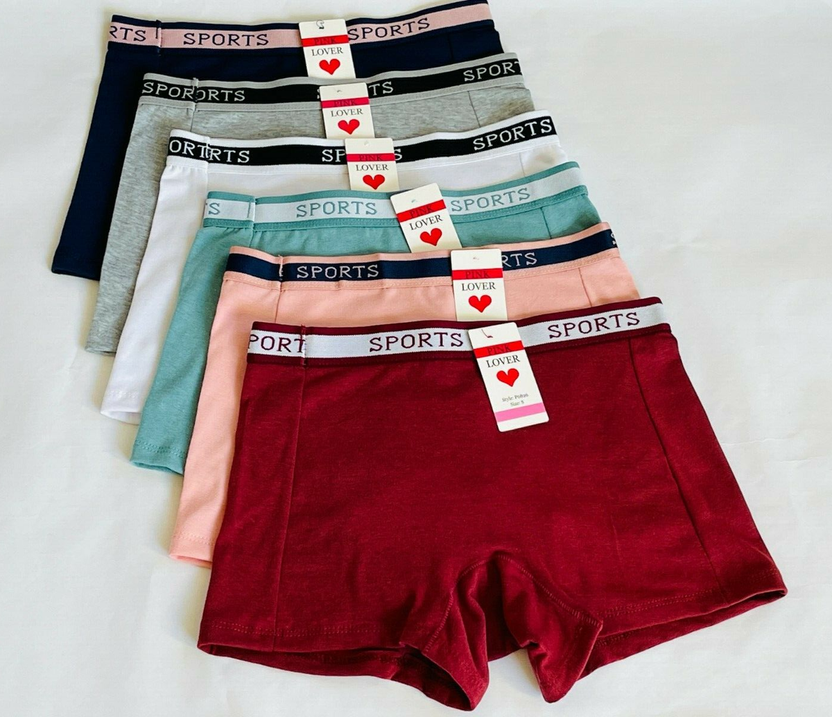 6 Boxer Corti Estivi In Cotone Per Donna - Viola Secret Multicolor - Sportivi E Traspiranti