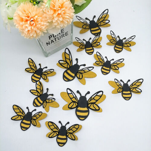 12pcs 3D Double Layer Bees Wall Stickers Living Room Wedding Party Decoration - Zdjęcie 1 z 7