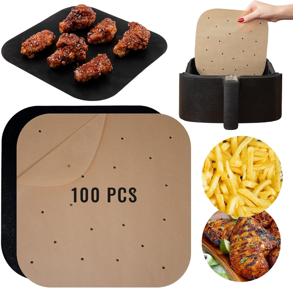 Non-Stick Air Fryer Liners Fit Bella Chefman Comfee Cosori Dash Nuwave