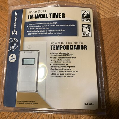 Intermatic EJ500CL Time-All Electronic Indoor Digital Wall Switch Timer