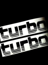 2 Pcs Turbo Stickers Vinyl Decal Autocollant
