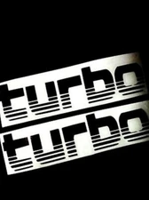2 pcs turbo , stickers vinyl decal autocollant