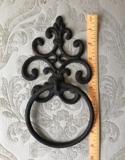 Wall Mounted Hand Towel Ring Rustic Wrought Iron Farmhouse Oil Rubbed Bronze