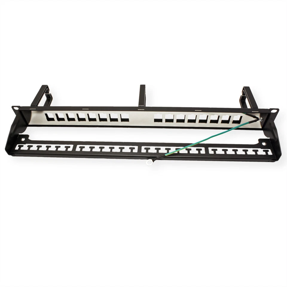 19"-Keystone-Modulträger, 16P., geschirmt, schwarz - Bild 3 von 4