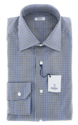 Barba Napoli Black Check Shirt - Slim - (BN20000010U10)