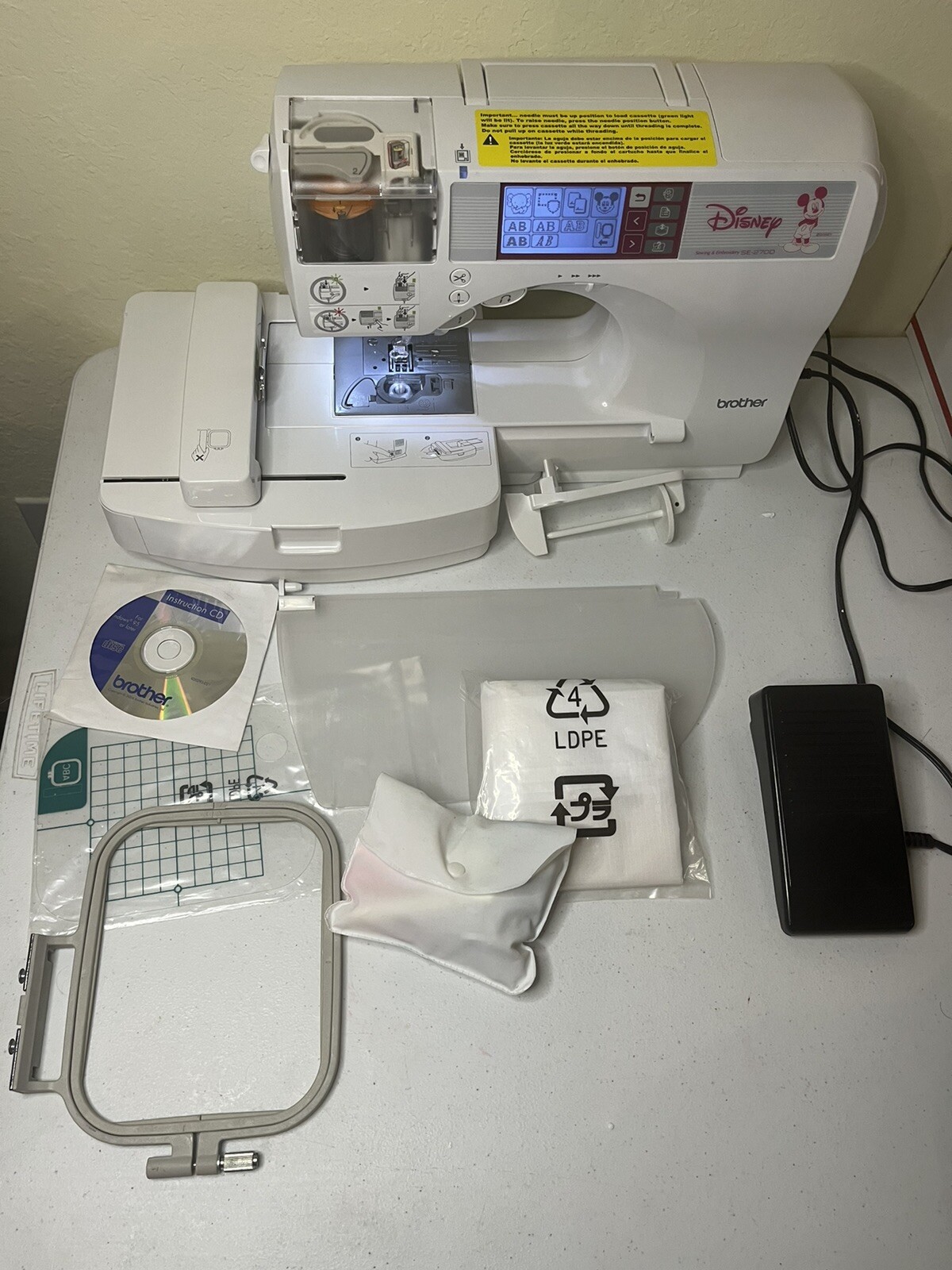 Brother Sewing Machine & Embroidery Combo Disney Mickey Mouse SE270D