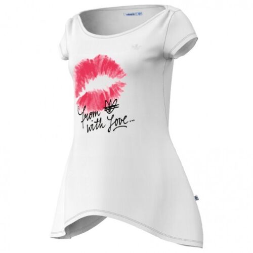 ADIDAS Originals LIP Grafico Tee T-shirt maglietta da donna, z34793, nuovo con etichetta