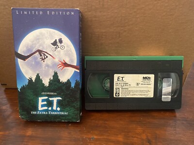 E.T. the Extra-Terrestrial VHS Tape w Green Flap-MCA Home Video Limited Edition
