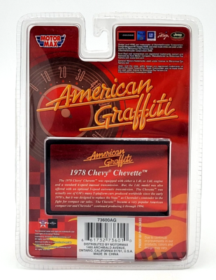 Motor Max American Graffiti 1978 Chevy Chevette 1:64 Red With Gold