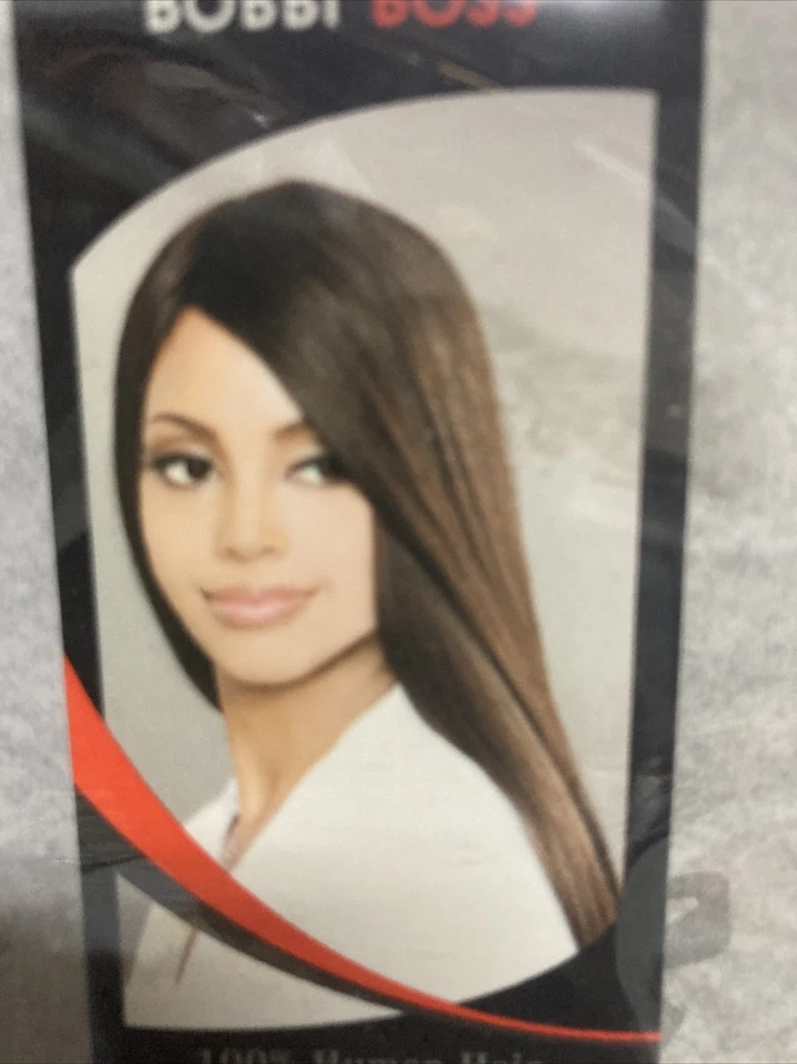 2 X  Bobbi Boss 100% Human Hair for Weaving Soft Silky Straight 14" Color1B/BUR - Image 3 of 4