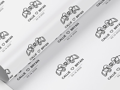 Personalisiertes Paar Geschenkpapier, Geschenkpapier, beliebiger Name, beliebiger Wortlaut