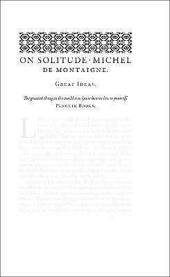 On Solitude by Michel de Montaigne (Paperback, 2009)