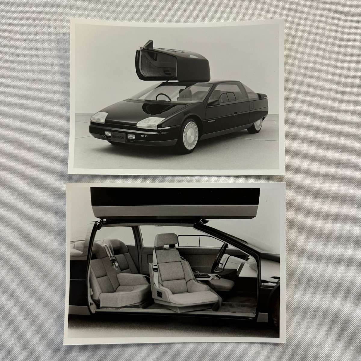 Nissan NX-21 Concept Car Prototype Photo Photograph Lot 2x Nissan