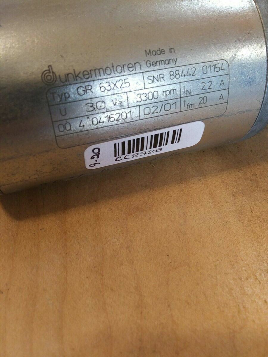 Dunkermotoren GR 63x25 Gear Motor. SG80 88842 02955 | eBay Dunkermotoren GR 63x25 Gear Motor. SG80 88842 02955 | eBay
