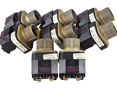 Allen Bradley 800T-P16 /B Pilot Light, Incandescent 120VAC 800TP16 ( Lot of 8 )