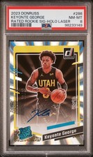 2023 DONRUSS | RATED ROOKIE SIGNATURE-HOLO LASER [/99] #286 KEYONTE GEORGE PSA 8