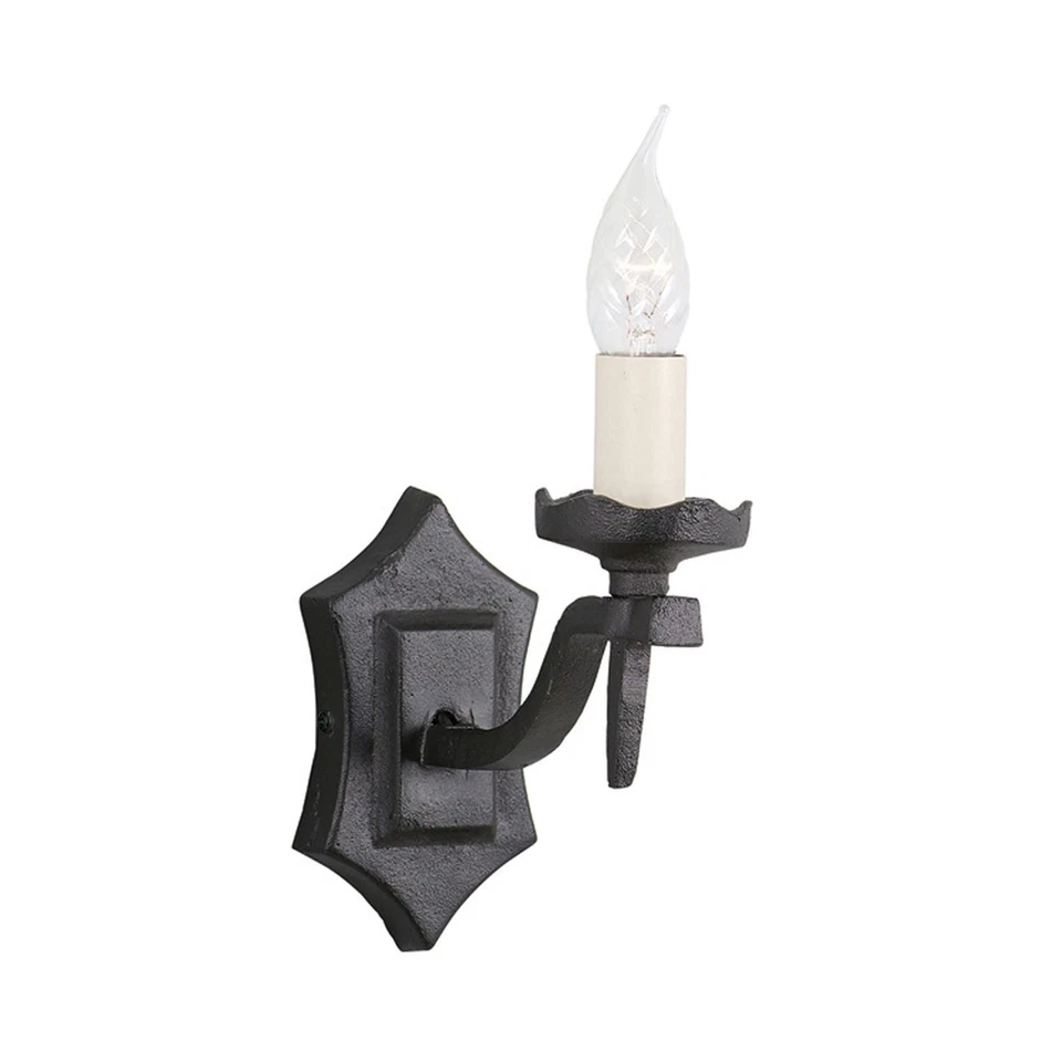 Wandleuchter CAMELOT 5 Schwarz Schmiedeeisen Wandlampe Wohnzimmer Schlafzimmer - Bild 1 von 1