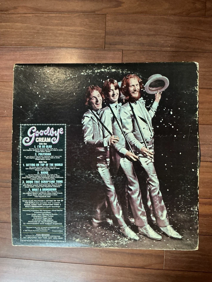 Cream Goodbye Original 1969 ATCO Records LP SD 7001 Poster Foto 2 de 4
