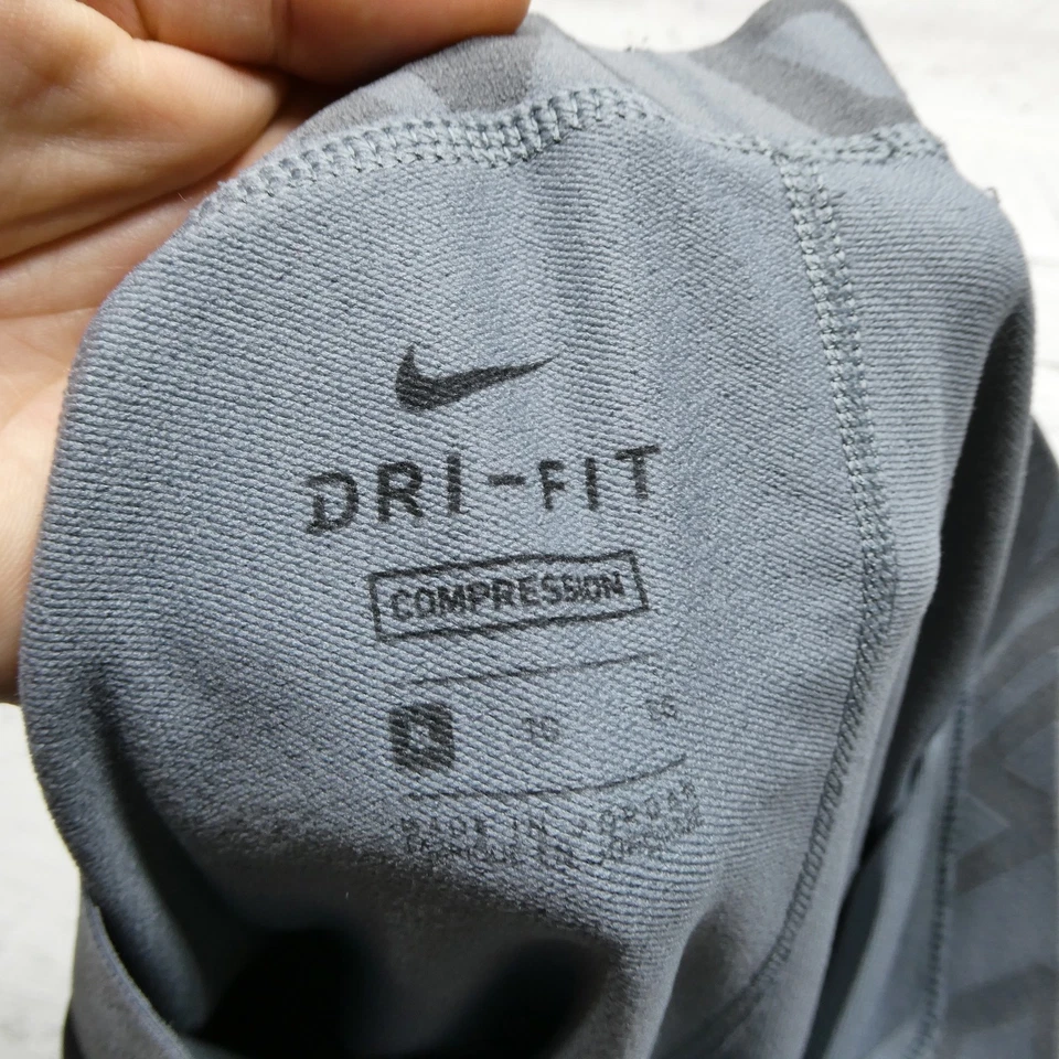 Nike Pro Dri-Fit Compression Pants Mens Medium Gray Training Leggings Athletic - Image 4 of 4