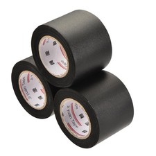3Pcs Wrap Pipe Protective Tape Non-Adhesive 5cmx13m Thick Tube Protector Black