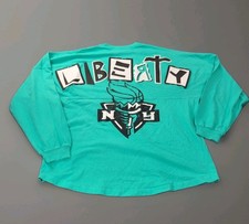 New York Liberty Spirit Jersey Women's L Mint Oversized Long Sleeve Shirt NWOT