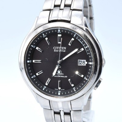 Citizen Attesa H415-T008631 Titanium Radio Solar Watch Mens