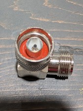 New RF N Male to N Female RA Right Angle Adapter Brass-Nickel Plated