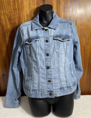 Sonoma Goods For Life Classic Denim Jacket Women's Large Light Wash Jean Jacket