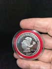 Snoopy and Peanuts Gang 1997 Limited Edition #102.  Christmas Coin .999 Silver