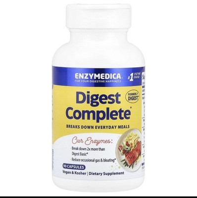 Enzymedica Digest Complete Enzyme Formula 90 Capsules Casein-Free, Dairy-Free,