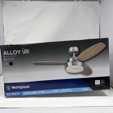 Westinghouse 42 Inch Alloy Ceiling Fan with Brushed Nickel and Reversible Blades