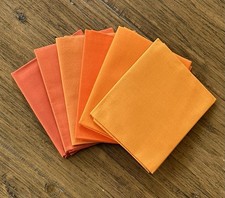 6 Fat Quarters Bundle Riley Blake Confetti Cotton Solids Orange Quilt Fabric