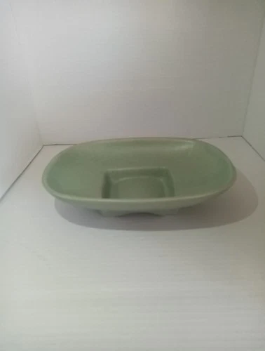 Vintage McCoy Speckled Green Planter Dish 1301 USA Pottery
