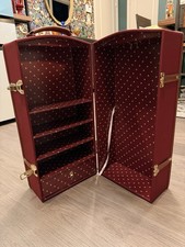 American Girl Doll SAMANTHA Steamer Trunk Case Travel Armoire - Burgundy