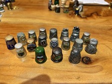 18 Metal Thimbles From Around The World