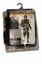 Way To Celebrate Skull Ninja Size 10/12 Boys Halloween Costume