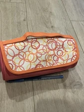 Ulta Pink Orange Yellow White Snap Zippered Makeup Bag Travel Bag Roll