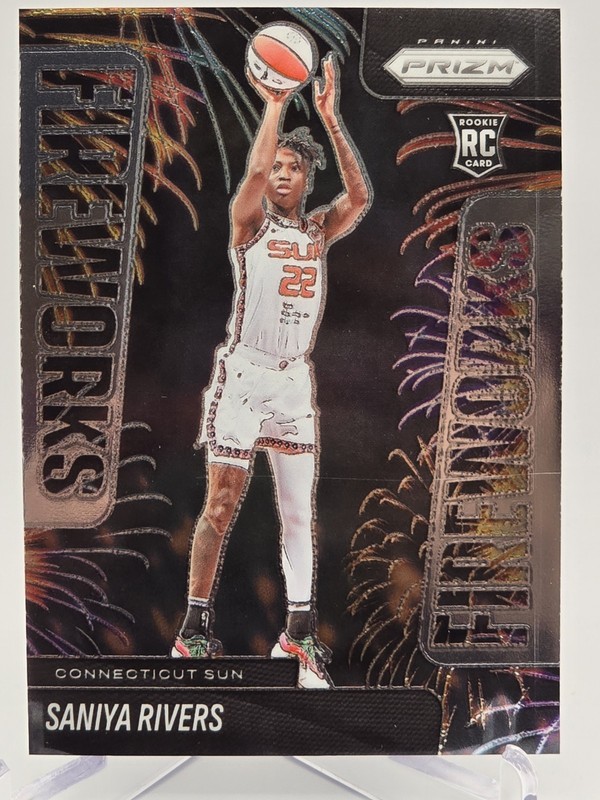 Panini Prizm WNBA 2025 Saniya Rivers Rookie Fireworks Insert #1 Sun