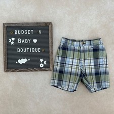 JANIE AND JACK Lakeside Weekend Plaid Shorts Size 12-18 Months