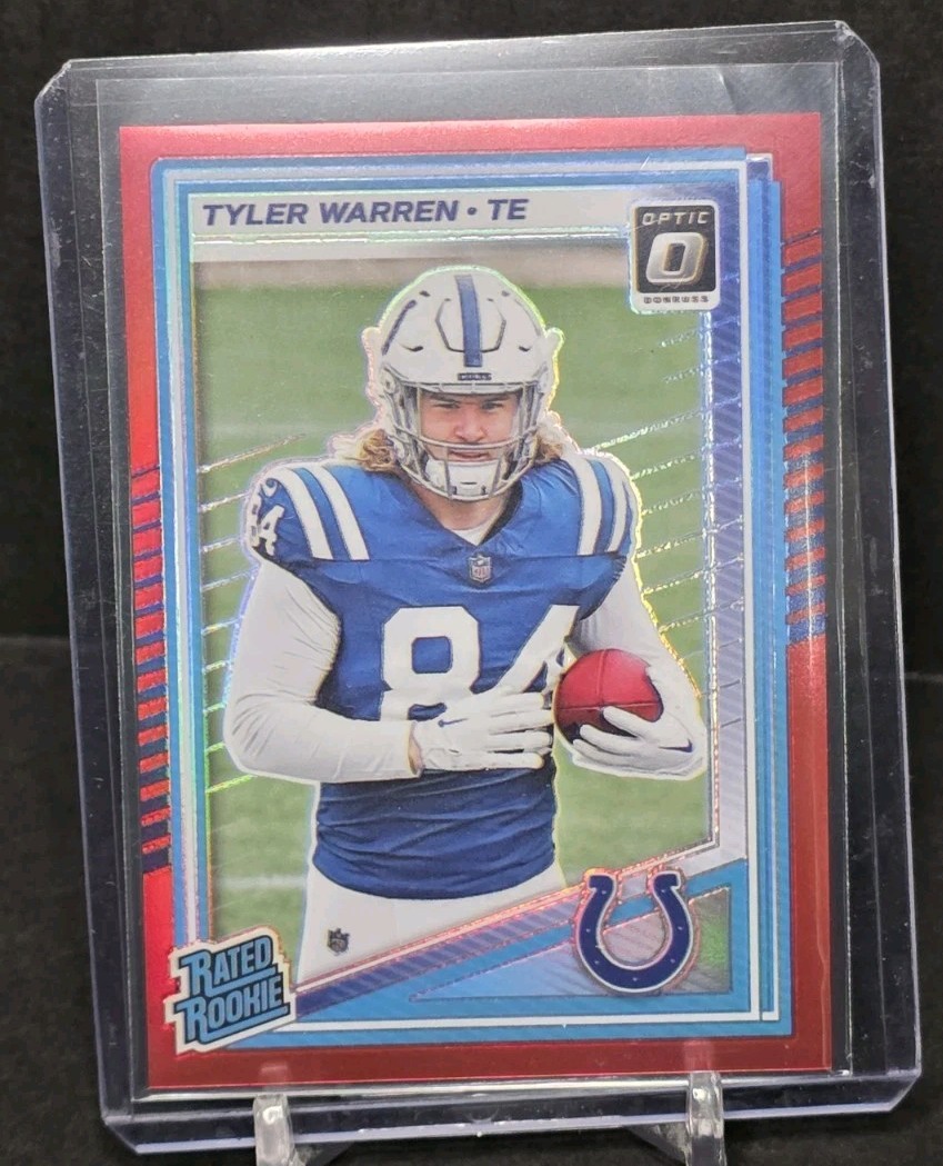 2025 Panini Optic Rated Rookie True Red Tyler Warren /149 #234