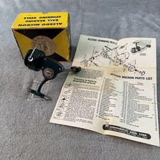 Vtg Alcedo Micron Spinning Fishing Reel w Box & Instructions Italy BV301