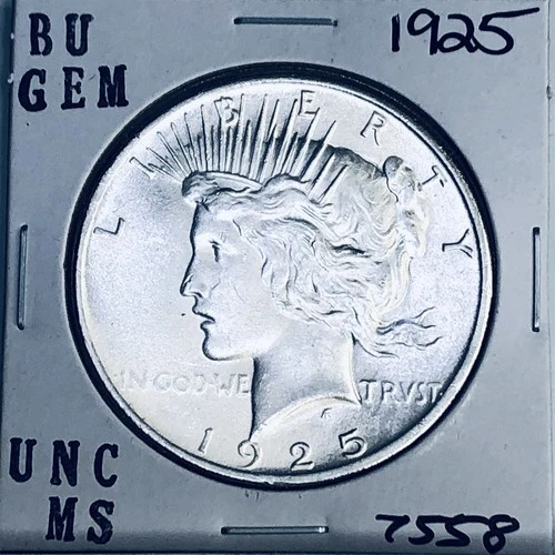 1925 P BU GEM PEACE SILVER DOLLAR UNC MS+++ U.S. MINT RARE COIN 7558
