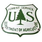 Vintage Forest Service Porcelain Sign - Agricultural National Park Gasoline Sign