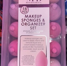15 PCS Makeup Sponges  Organizer Set